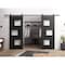 Vdomdoors Sturdy Dbl Barn Door 36 x 96in, Sete 6933 Matte Black W/ Frosted Glass, 13FT Rail Hangers Heavy Set SETE6933DB-BLK-3696 - alternate 6
